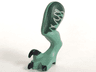 Dinosaur Leg Large (Rear) Raptor Left with Pin with Black Claws and Tan Stripes over Dark Green Pattern