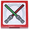 SMART Tag Tile 2 x 2 with SW Lightsaber Duel Pattern