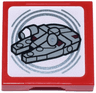 SMART Tag Tile 2 x 2 with SW Millennium Falcon Pattern