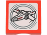 SMART Tag Tile 2 x 2 with SW X-wing Pattern