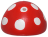 Minifigure, Headgear Hat Mushroom with Hole on Top and Molded White Spots and Gills Pattern