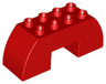 Duplo, Brick 2 x 6 x 2 Slope Curved Double with 2 x 2 Cutout on Bottom