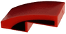 Slope, Curved 2 x 1 x 2/3 with Black Curved Stripe Pattern on Both Sides
