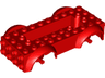 Vehicle, Base 5 x 10 x 2 1/2 with Mudguards and 2 x 6 Recessed Center with 3 Holes with (Same Color) Wheels Holders Attached