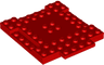 Brick, Modified 8 x 8 x 2/3 with 1 x 4 Indentations and 1 x 4 Plate
