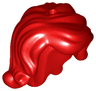 Mini Doll, Hair Female Long Wavy with Right Side Part, Short Sides, Holes on Top and Side - Flexible Rubber