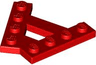 Wedge, Plate A-Shape with 2 Rows of 4 Studs