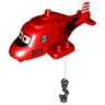 Duplo Helicopter Body Disney's Planes Closed with Attached Rope and Hook and Blade Ranger Pattern