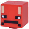 Minifigure, Head, Modified Cube with Pixelated Black and White Eyes and Mouth Frown and Tan Lines Pattern (Minecraft Strider)