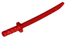 Minifigure, Weapon Sword, Shamshir / Katana (Square Guard) with Capped Pommel and Holes in Crossguard and Blade