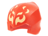 Minifigure, Headgear Ninjago Wrap / Hood Smooth with Bright Light Yellow Flames Pattern