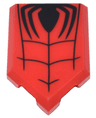 Tile, Modified 2 x 3 Pentagonal with Black Spider Half and Web Pattern