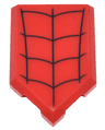 Tile, Modified 2 x 3 Pentagonal with Black Spider Web Pattern