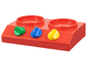 Duplo, Doll Furniture Stove Top with Green, Blue and Yellow Working Knobs