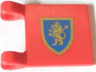 Flag 2 x 2 Square with Lion Rampant Gold on Blue Shield Pattern