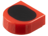 Tile, Round 1 x 1 Half Circle Extended with Black Oval Pattern