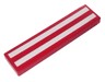 Tile 1 x 4 with White Horizontal Stripes Pattern
