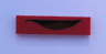 Tile 1 x 4 with Open Mouth with Tongue Pattern (Mack)