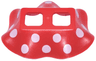 Minifigure Skirt Plastic with Large White Polka Dots Pattern (Minnie Mouse)