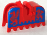 Horse Barding, Ruffled Edge with Dragons on Blue Background Pattern