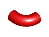 Brick, Round Tube 1 x 1 d. 90 degrees Elbow Macaroni - No Stud - Type 2 - Axle Hole