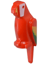 Bird, Parrot with Small Beak with Green and Yellow Feathers, White Face and Yellow Beak Pattern