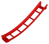 Train, Track Roller Coaster Ramp Large Lower Part, 6 Bricks Elevation