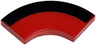 Tile, Round Corner 2 x 2 Macaroni with Black Curved Line Pattern