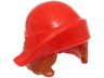 Minifigure, Hair Combo, Hat with Hair, Soft Folded Brim with Dark Orange Bob Cut Hair Pattern