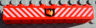 Brick 2 x 8 with Fire Logo Badge and White Danger Stripes Pattern