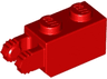 Hinge Brick 1 x 2 Locking with 2 Fingers Vertical End