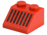 Slope 45 2 x 2 with Black Grille with 7 Vertical Lines Pattern