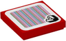 Tile 2 x 2 with Super Mario Scanner Code Piranha Plant Pattern (Sticker) - Set 71362