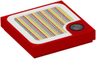 Tile 2 x 2 with Super Mario Scanner Code Coin, Round Corner Pattern (Sticker) - Set 71401
