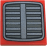 Tile 2 x 2 with Dark Silver and Dark Bluish Gray Tractor Grille Pattern