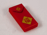 Tile 1 x 2 with Envelope Flap and Chinese Logogram '福' (Luck) in Gold Diamond Pattern