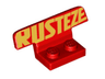 Vehicle, Spoiler 1 x 4 on 1 x 2 Base with Gold 'RUSTEZE' Pattern