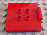 Duplo Tile, Modified 4 x 4 with 4 Center Studs and Hinge