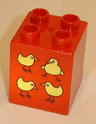 Duplo, Brick 2 x 2 x 2 with Four Birds Pattern