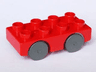 Duplo Car Base 2 x 4 with Dark Bluish Gray Wheels