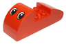 Duplo, Brick 2 x 6 x 2 Rounded Ends with Black and White Eyes Pattern