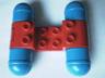 Duplo Car Base with Blue Wheels with LEGO Logo Pattern