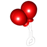 Duplo Utensil Balloons with Frosted Trans-Clear Flexible Rubber Handle