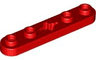 Technic, Plate 1 x 5 with Smooth Ends, 4 Studs and Center Axle Hole