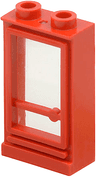 Door 1 x 2 x 3 Hinge on Left with Trans-Clear Glass