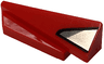 Wedge 5 x 1 x 1 1/3 with 4 x 1 Base Left with Silver and Dark Silver Shapes with Black Outline (Window Frame) Pattern