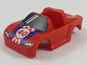 Minifigure Costume Race Car with Black Windshield, Blue and White Trim, '40' in White Circle Pattern