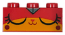 Brick 1 x 3 with Cat Face Sleeping Smiling Pattern (Warrior Kitty)