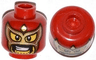 Minifigure, Head Balaclava with Eye and Mouth Holes, Gold Mask, Drooping Moustache and Stubble Pattern