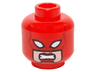 Minifigure, Head Female Mask with White Eyes over Light Nougat Face, Red Lips, Clenched Teeth Pattern (Captain Marvel)